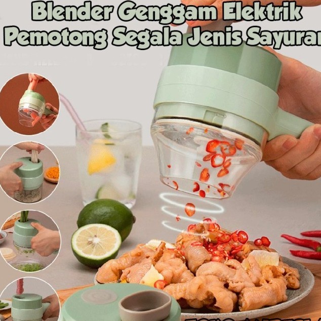 Blender instan Genggam Pemotong Sayuran Food Chopper Eectric Vegetabe