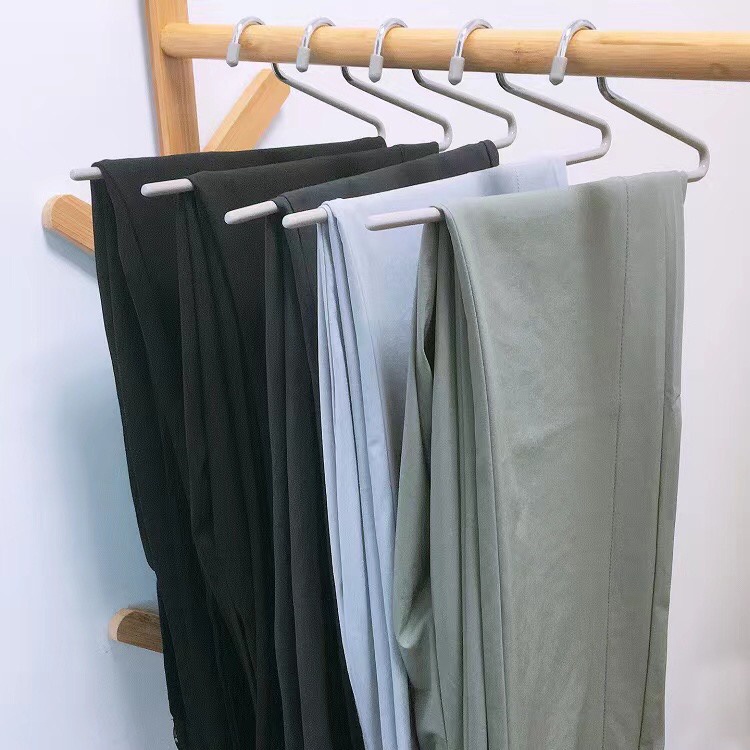 LEXJAKARTA  Pants Rack Stainless Minimalist Wardrobe Holder Dress Hanger Gantungan Pashmina Celana Besi Stainless Balut Karet Hanger Baju Kawat Lapis Plastik