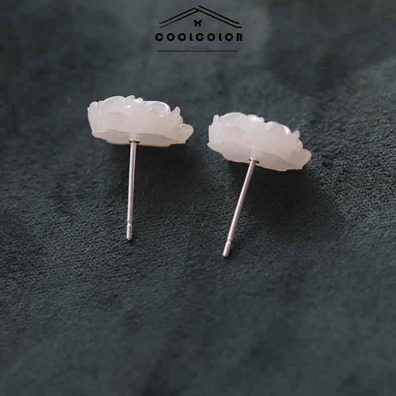 COD❤️Korea Anting Bunga S925 Korea Kecil Sepasang anting Tusuk Motif Retro  Flower Stud Earrings Vintage Fashion Impor Murah Aksesoris Ready Stock-cl