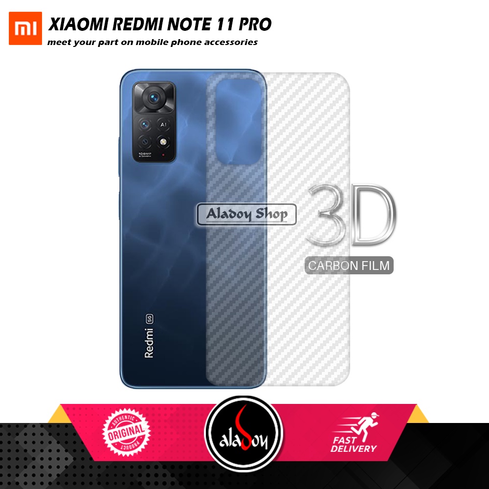 PAKET 3IN1 Anti Gores Blue Matte Anti Glare Xiaomi Redmi Note 11 Pro + Tempered Glass Camera dan Skin Carbon