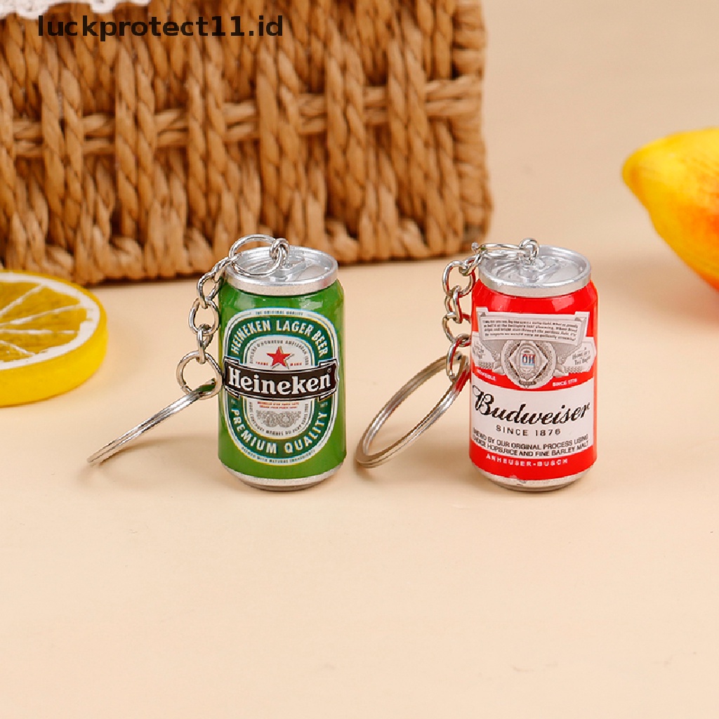 /Fashion Hot// Fashion// Simulasi Kaleng Bir Gantungan Kunci Beer Can Keyring Pasangan Keren Ransel Dekor.