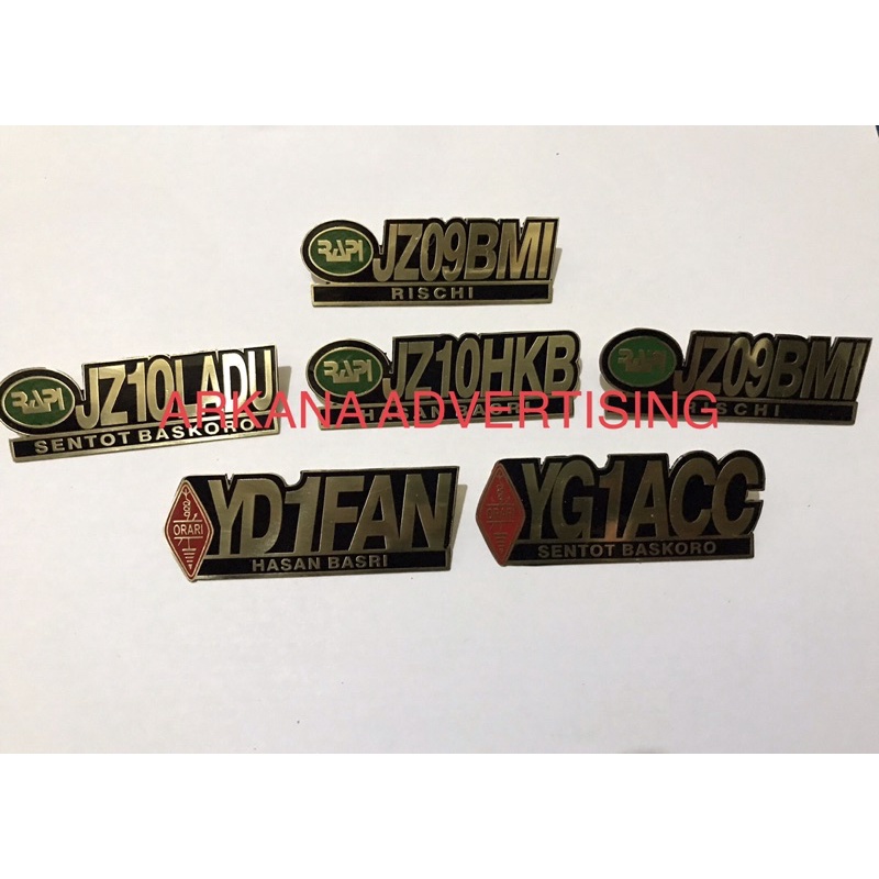 Pin RAPI ORARI / Callsign RAPI ORARI Custom