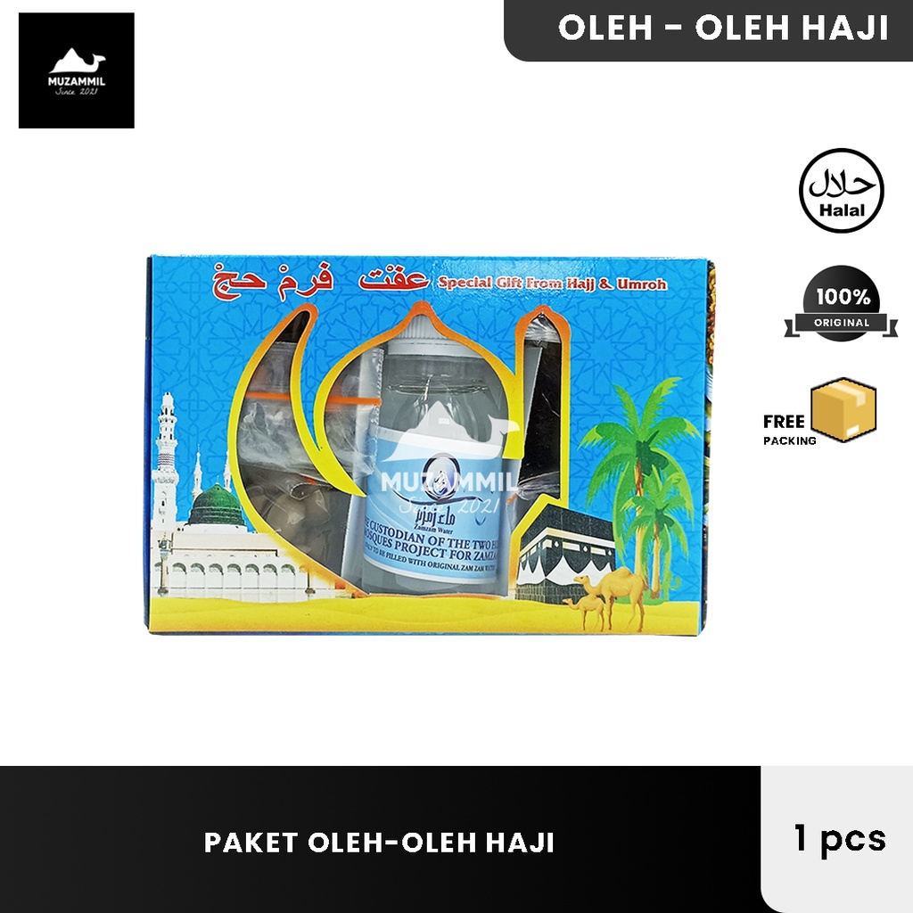 

Paket Oleh Oleh Haji dan Umroh Gift Reguler Isi Fresh Premium dan Air Zam Zam Asli Termurah
