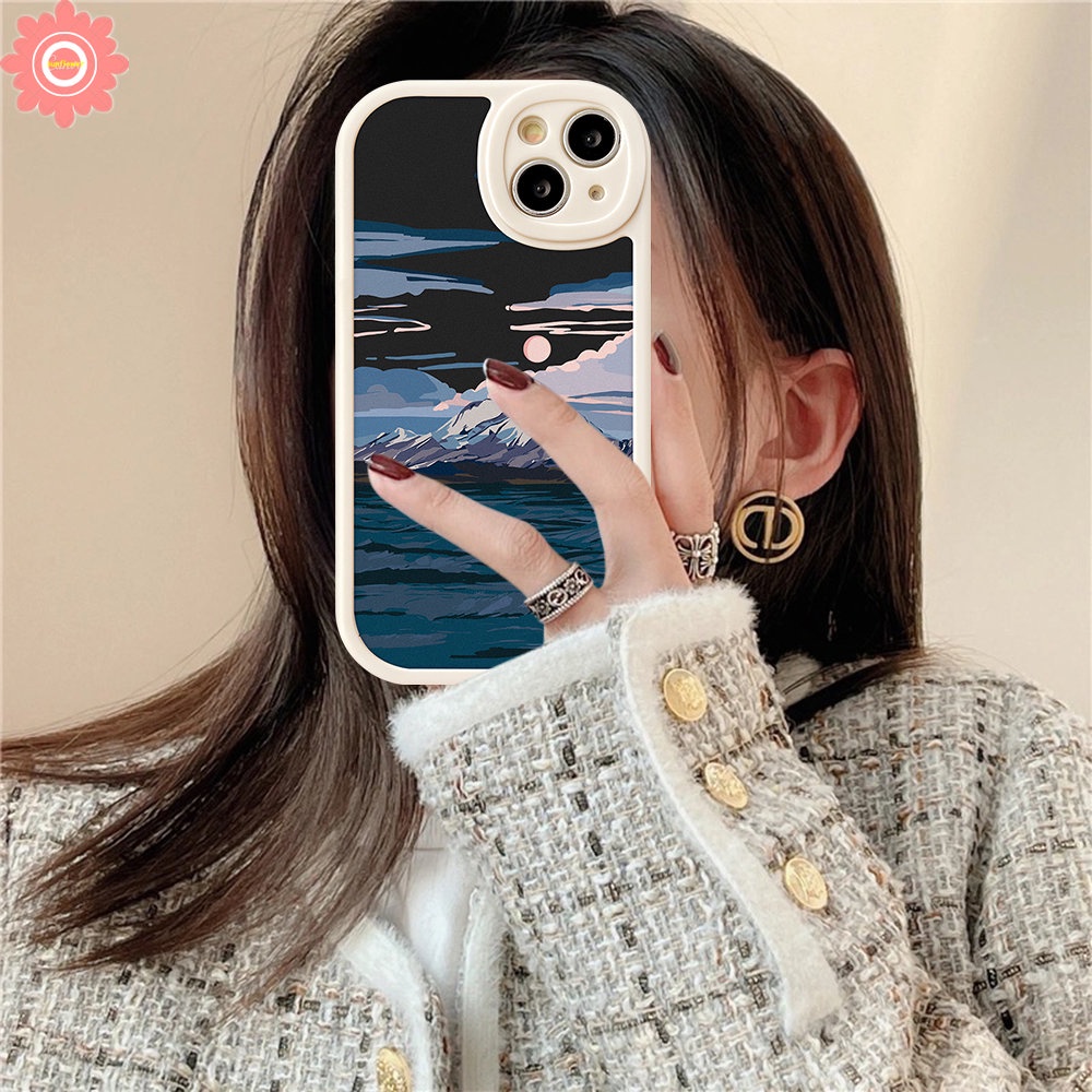 Couple Snow Mountain Case Untuk Samsung A14 A04s A23 A50 A53 A30s A13 A04 A03s A32 A50s A12 A03 A22 A73 A21s A52s A33 A11 A20s A72 A02s A52 A31 A10s A20 A71 A51 Sunset Scenery Case