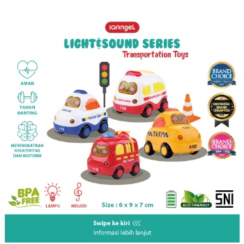 BABIESFIRST IQBT0147 LIGHT&amp;SOUND TRANSPORTATION CAR TOYS Mainan Bayi