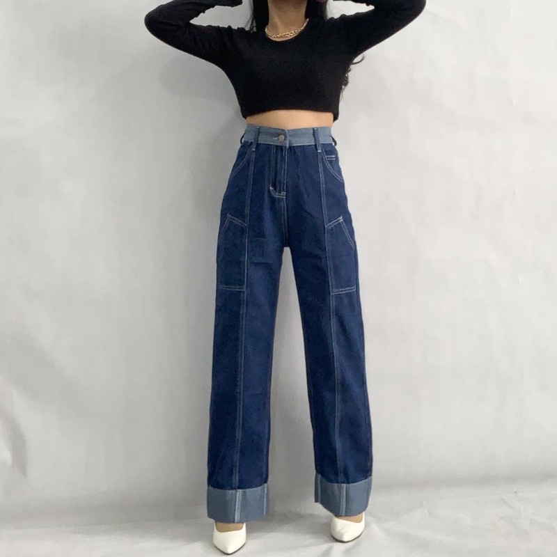 [LUXE.DLABEL] - E84 Jeans | Celana panjang Highwaist wanita Jeans import premium Jeans wanita polos ripped jeans High waist jeans wanita bkk Skinny Jeans High waist Baggy jeans Wideleg Jeans Kulot jeans Boyfriend jeans Wanita Kargo Jeans