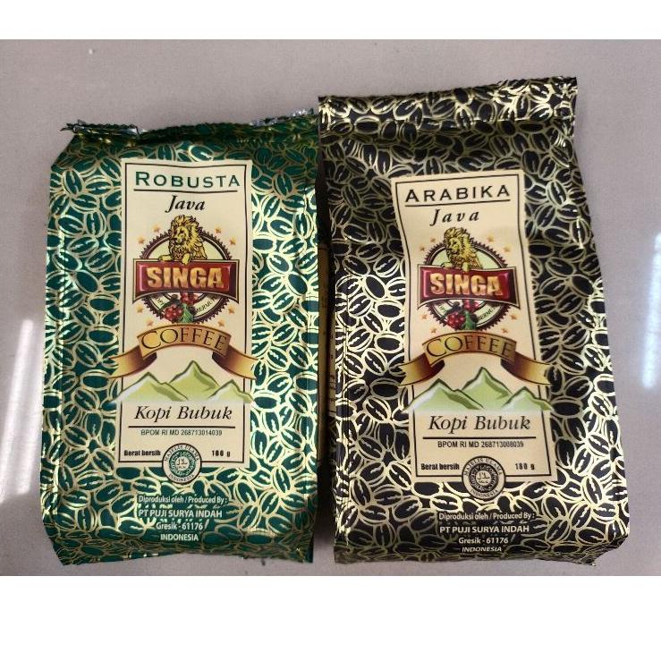 

ト Singa kopi bubuk Robusta / Arabika / Special blend pck 180gr め