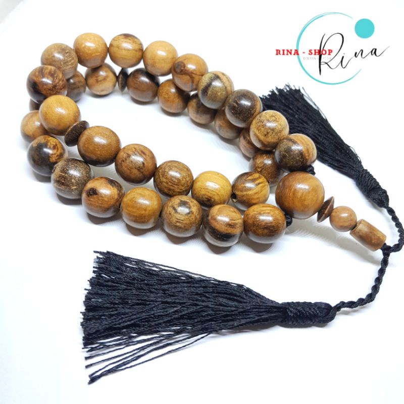Tasbih kayu gaharu 12mm 33butir wangi natural