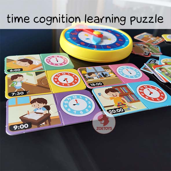 Zoetoys Time Cognition Learning Puzzle | Jam Anak Belajar Waktu Mainan Edukasi Mengenal Waktu Resources | Mainan Belajar Mengenal Waktu Counting Time Toys | Math Mathematics