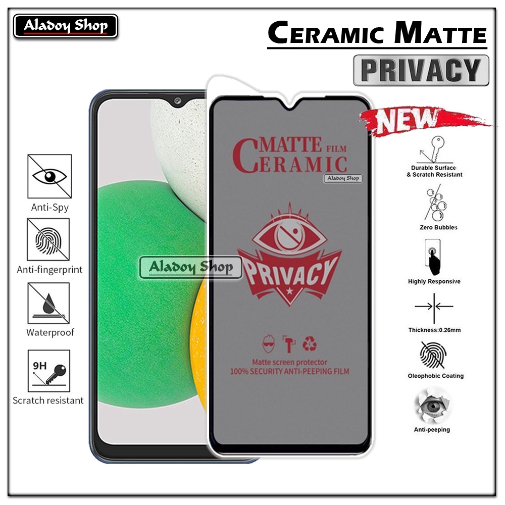 PAKET 2IN1 Anti Gores Privacy Samsung A03 Core + Tempered Glass Kamera