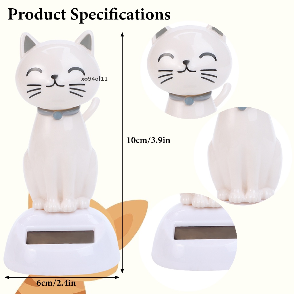 Xo 2pcs Mainan Menari Surya Kucing Harimau Hiasan Solar Dancing Angka Cat OL