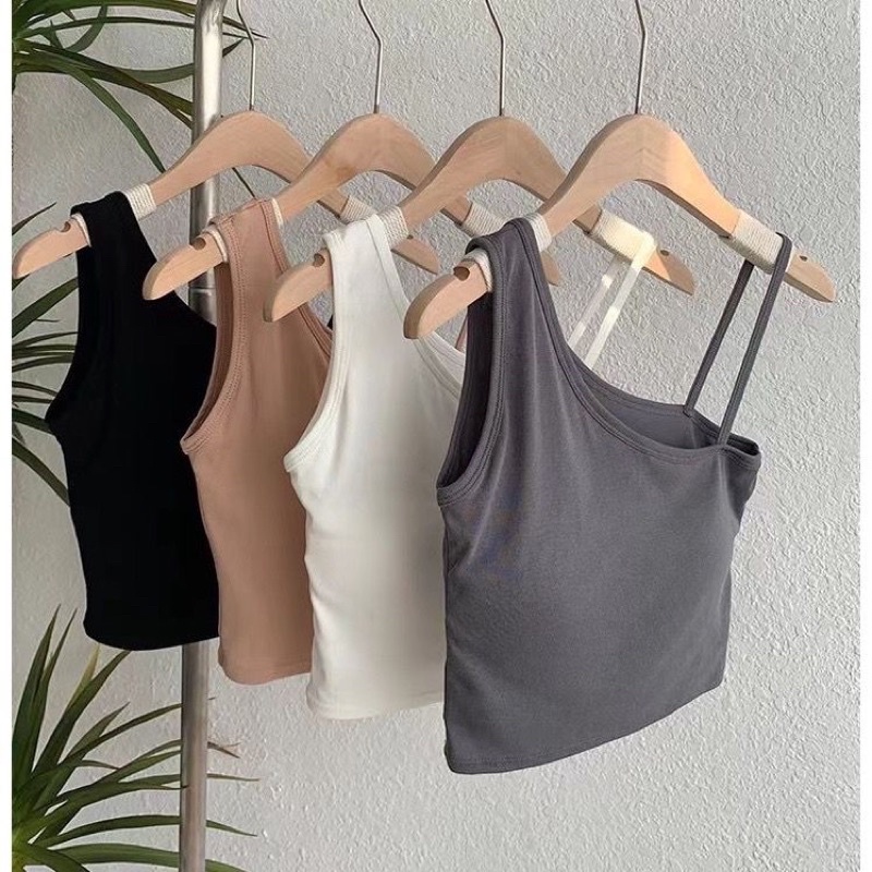 Tank top Wanita Dengan Tali Strap (T20)Dan Bahan Adem Bergaya Korean Tanktop wanita import 100% bahan elastis dan lembut