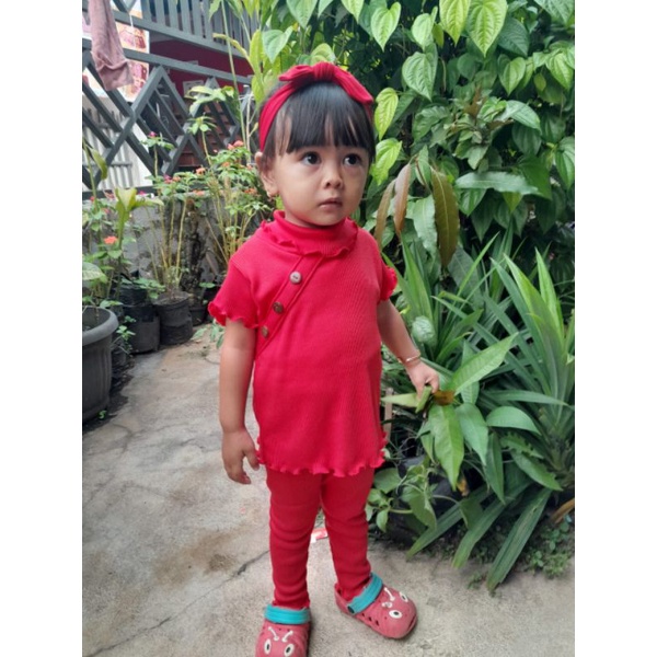 Baju ATASAN Anak Perempuan MIKAYLA Ruffle Knit Tee 1-5 Tahun