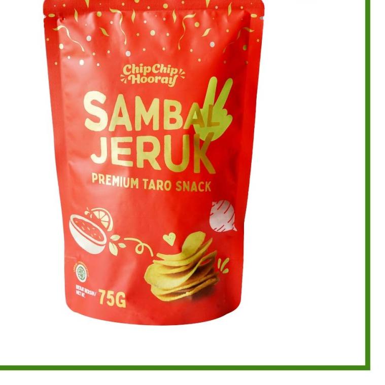 

GF6✼ Chip Chip Hooray Sambal Jeruk Keripik Talas Premium 75g SEGERA BELI