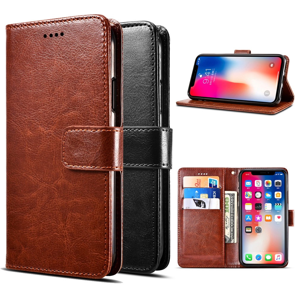 Vivo Y83 Y81 Y 83 / Case Vivo Y81 Y83 Y 81 / Leather Wallet Case Dompet Sarung Kulit Hp
