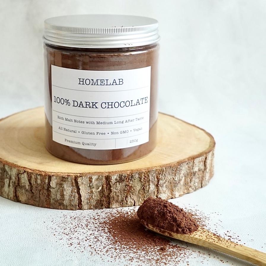 

ORIGINAL% Homelab 100% Dark Chocolate Powder / Bubuk Coklat Asli Premium 100G