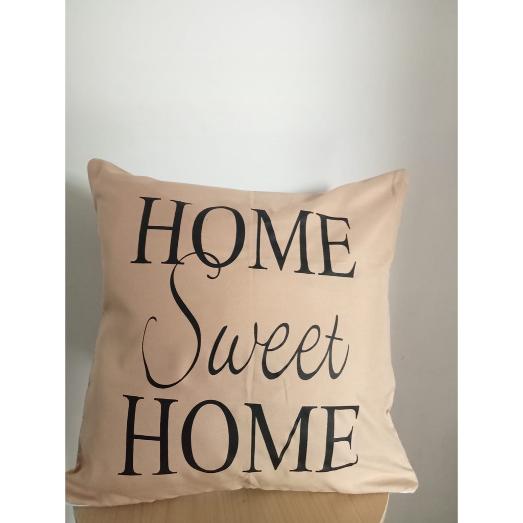 Sarung Bantal Sofa 40x40 Minimalis - Tulisan Home Sweet Home