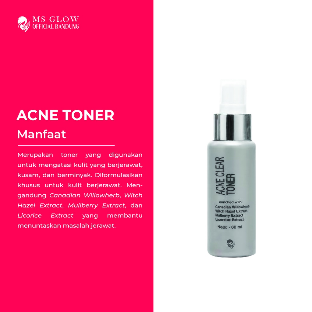Paket Acne Serum Ms Glow Original Penghilang Jerawat Paket Wajah / Perawatan Wajah Termurah Premium