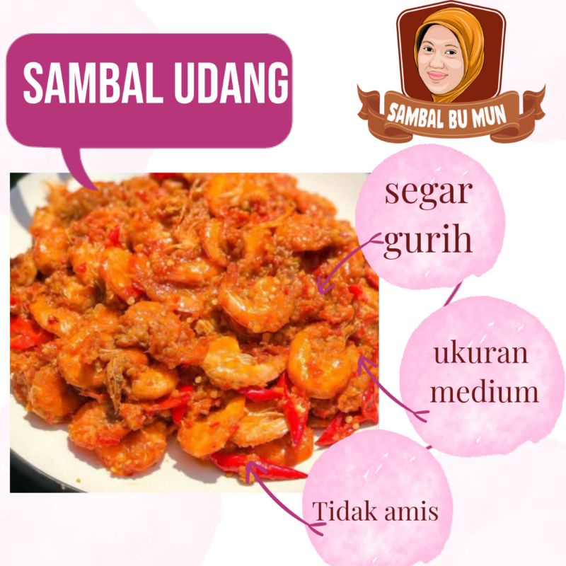 

sambal / oseng mercon udang bu mun viral (50&150 gram)