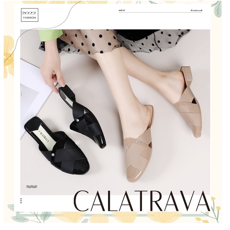 Sepatu Wanita Korea Motif Silang | Sepatu Wanita Calatrava 638