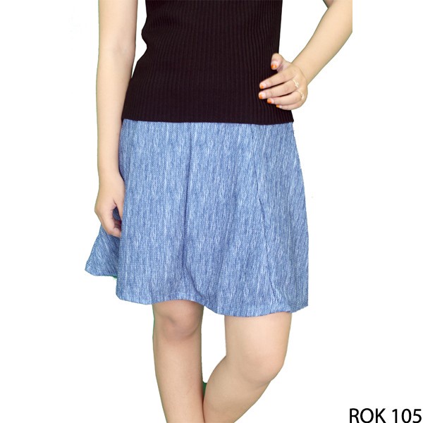 Rok Formal Kerja Wanita Denim Jeans Biru Muda – ROK 65