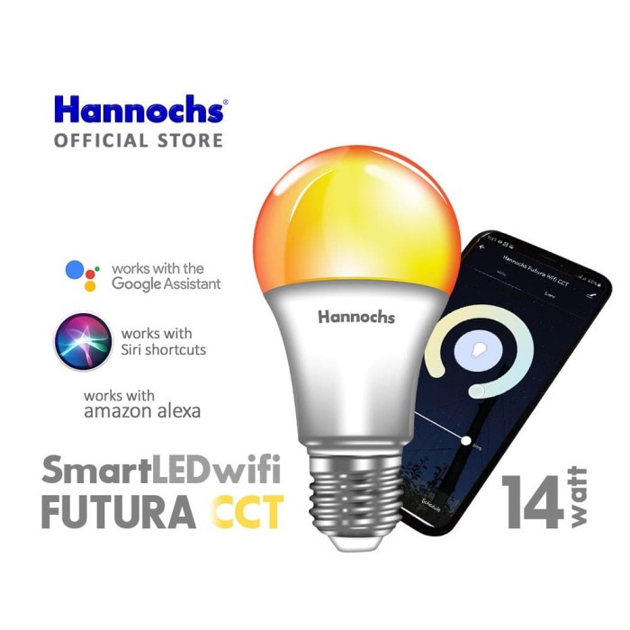 Hannochs Smart LED Futura 14 watt CCT - Lampu Wifi