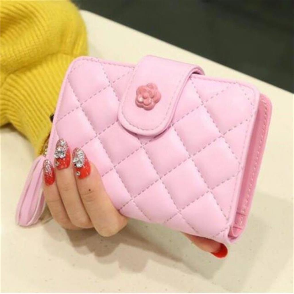 MJS 058 - Wallet / Dompet Wanita Lipat Mini fashion korea Tofu Flower