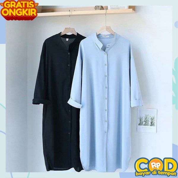 Tinik Elegan Tunic Simple Mewah Bsju Atasan Basic Tunika Long Dress Tuniq Kekinian Pakaian Wanita Tu