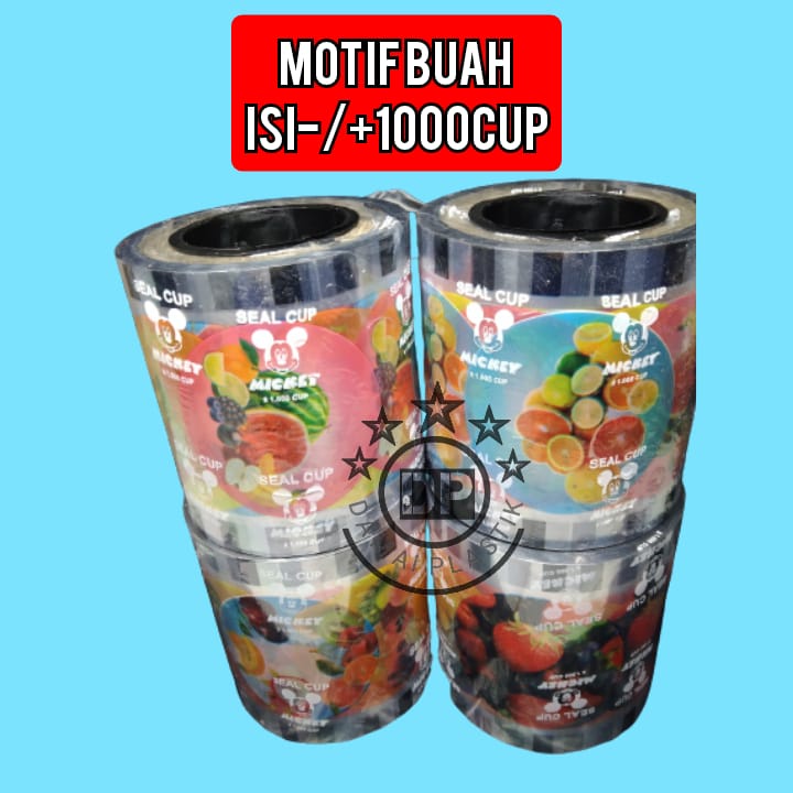 PLASTIK LID CUP SEALER CUP SEAL CUP 1000 CUP MOTIF BUAH 1200