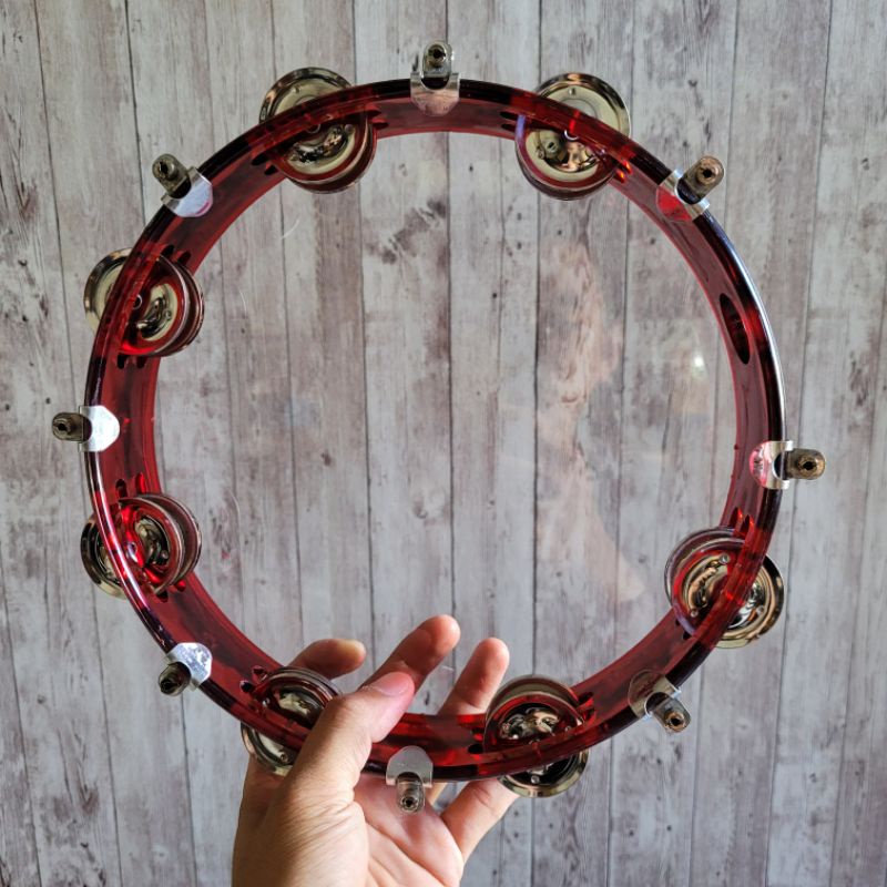 Tamborin Mika 10 Inch Tamborine Asli Orignal Suara Nyaring Berkualitas