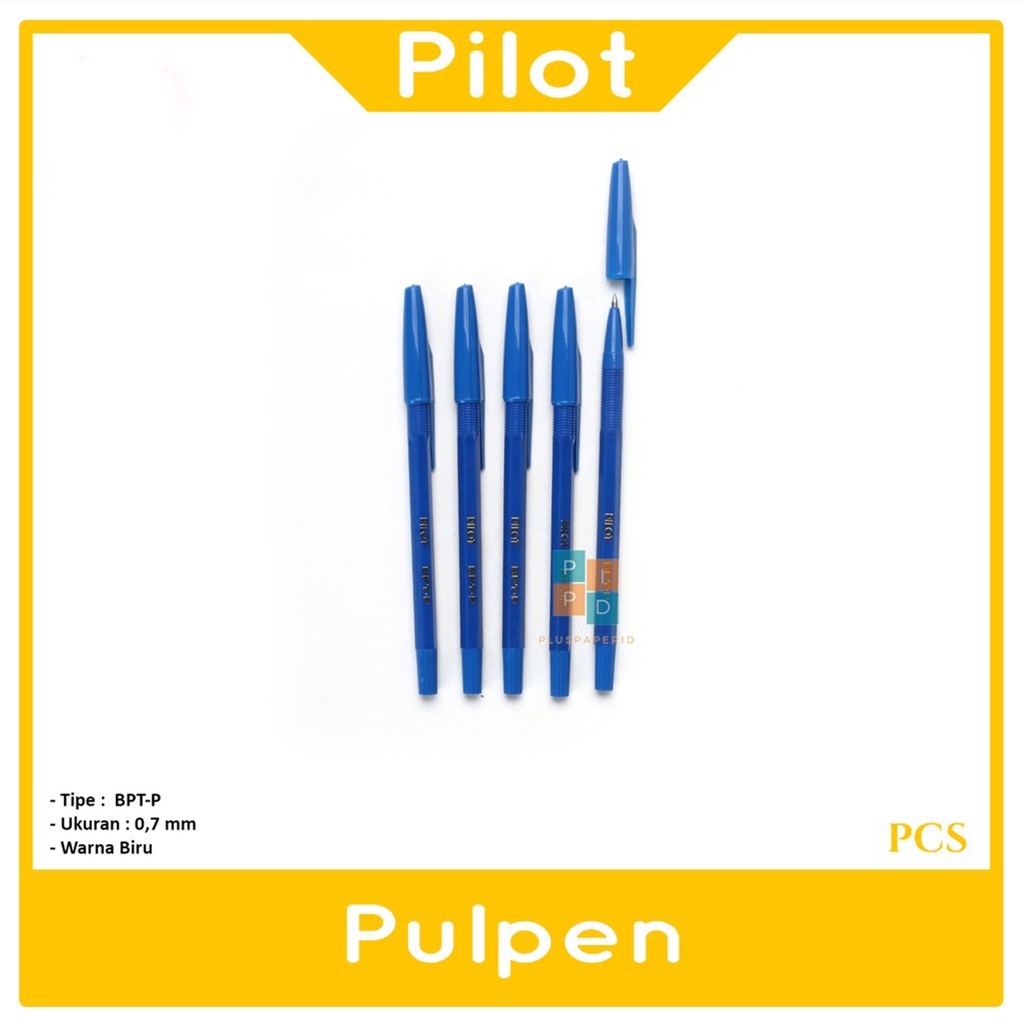 

PILOT - Pulpen - Pen Ballpoint BPTP 0.7mm Biru - Pcs