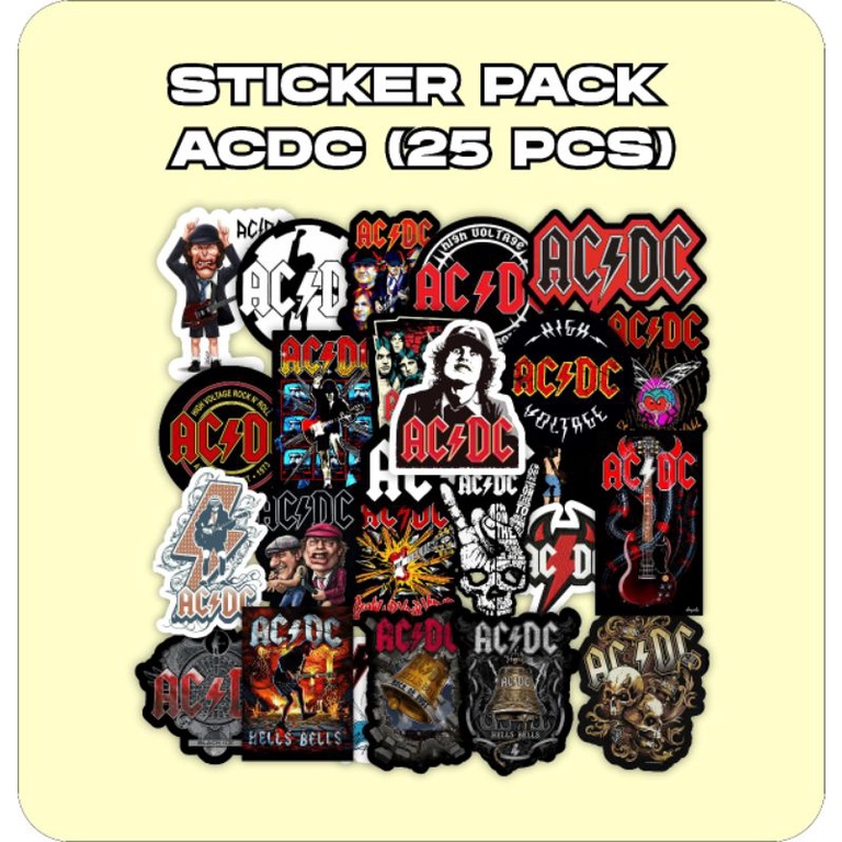 

STIKER PAKET ISI 25PCS ACDC BAHAN GRAFTAC ANTI AIR GAMBAR SESUAI