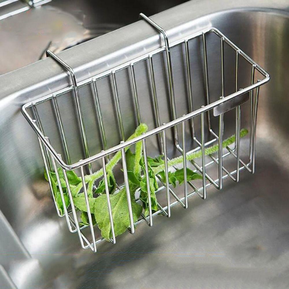 Solighter Drain Storage Basket Organizer Wastafel Dapur Praktis Portabel Tahan Lama