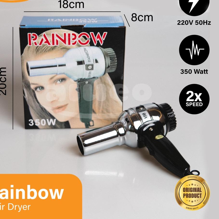 Pasti Laris ✹ Hair Dryer Rainbow Alat Pengering Rambut 350 Watt Hairdryer Anjing Kucing Low Watt Kecil Murah..