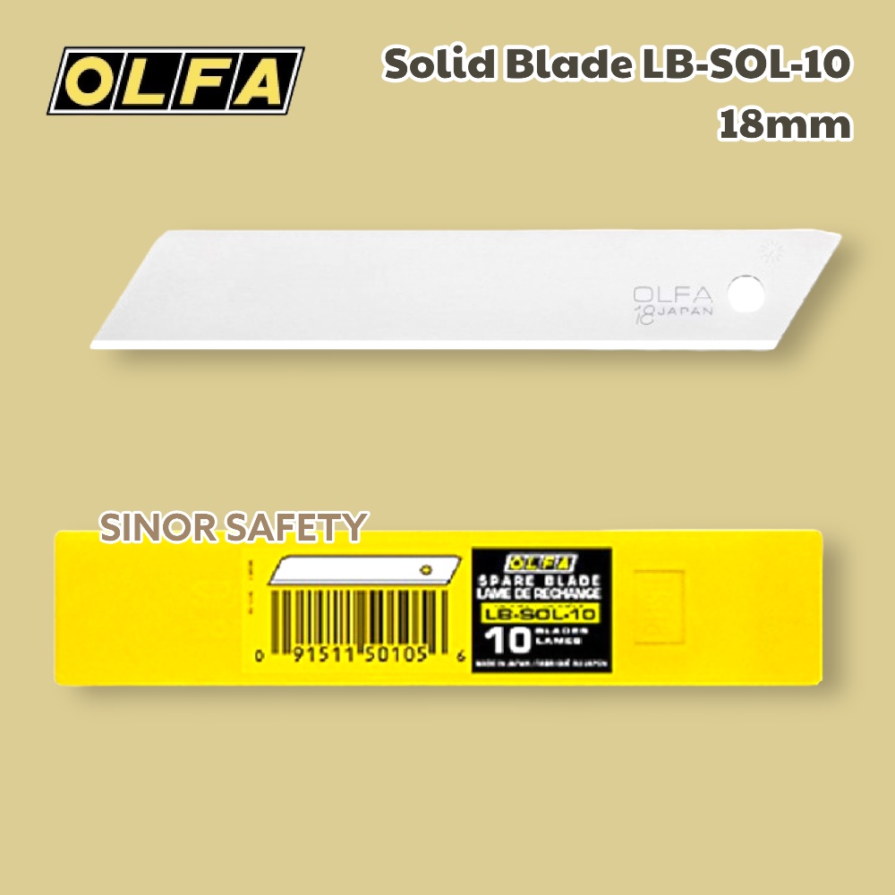 Olfa Cutter REFILL LB-SOL-10 Solid Blade 18 mm 10 pcs Per Pack