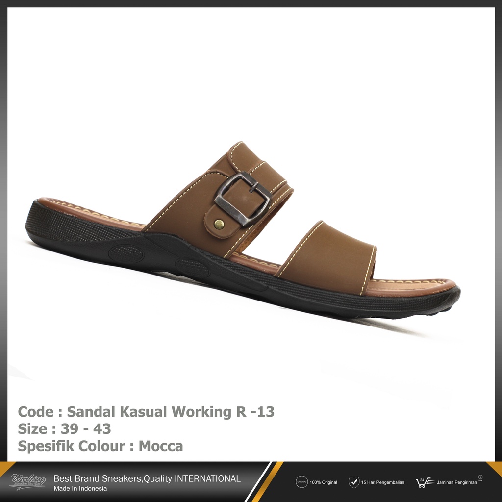 Sandal Pria Kulit Original R-13 Slop Import