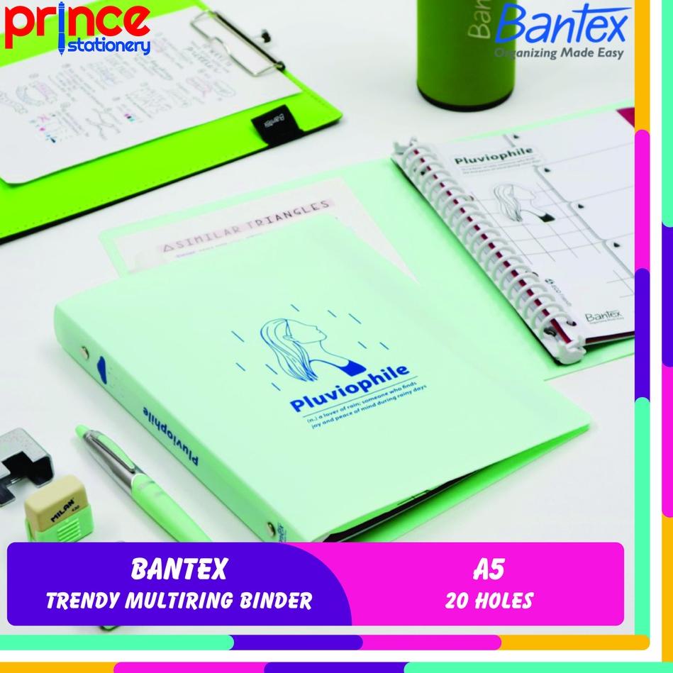 

⇚ BANTEX TRENDY MULTIRING BINDER A5 20 HOLES 3324 / MAP BINDER POLOS BANTEX A5 ㊎