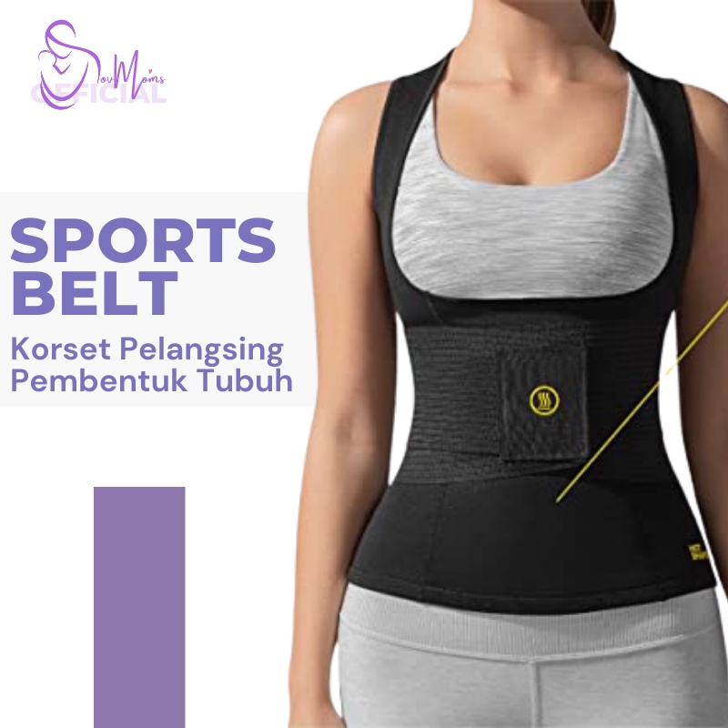 Korset Perut Rompi Pembakar Lemak Cami Hot Shaper+Waist Trainer Dalaman Wanita Underwear