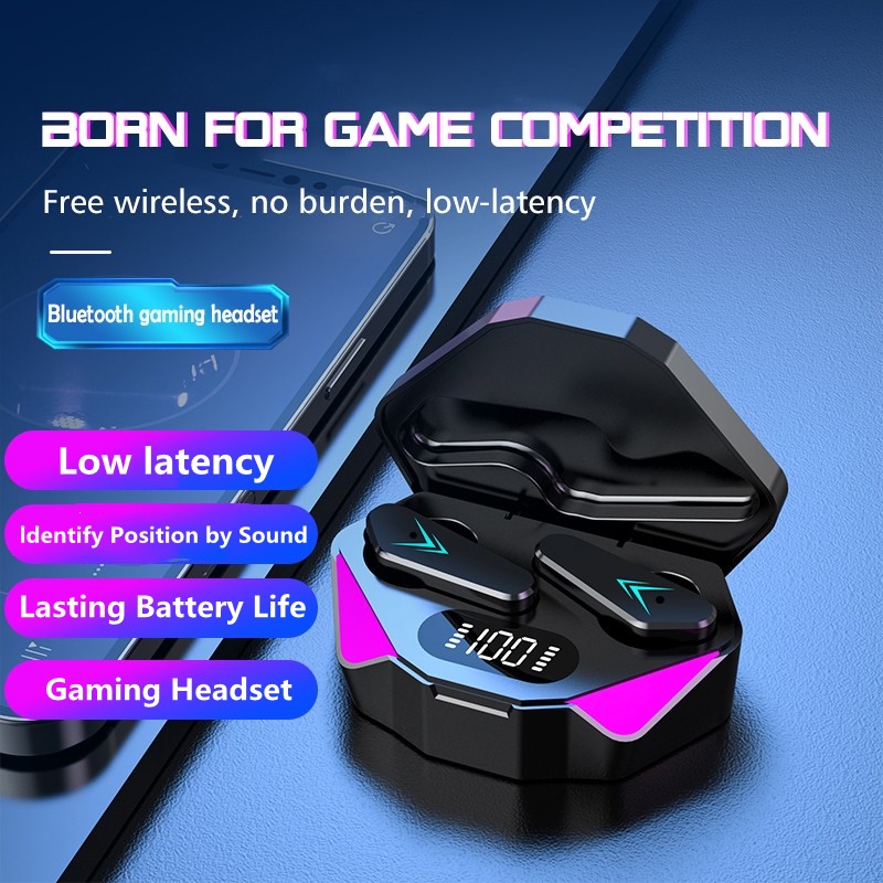 X15 TWS 5.2 Bluetooth Earphone Gaming Latensi Rendah Headset Gaming Headset Bluetooth Gaming Hedset with Mic