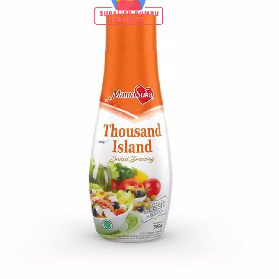 

MamaSuka Salad Dressing Thousand Island Roasted Sesame Honey Mustard Hot Lava Cheesy Mayonaise Botol 300g grosir