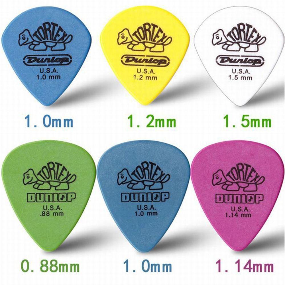 Nanas 10Pcs Bagian Picks Gitar Multicolors 0.5mm/0.6mm/0.73mm/0.88mm/1.0mm/1.14mm Triangle Picks