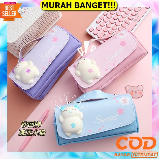 

Tempat Kotak Pensil Tas Perlengkapan Sekolah Korea Dengan Gagang Atas Dan Bonus Stiker Sticker Lucu Viral Bestseller Cute Aesthetic Estetik Wanita Perempuan Anak Tas Pensil Notes/Kotak Pensil Ukuran Anak Sekolah Yang Lucu