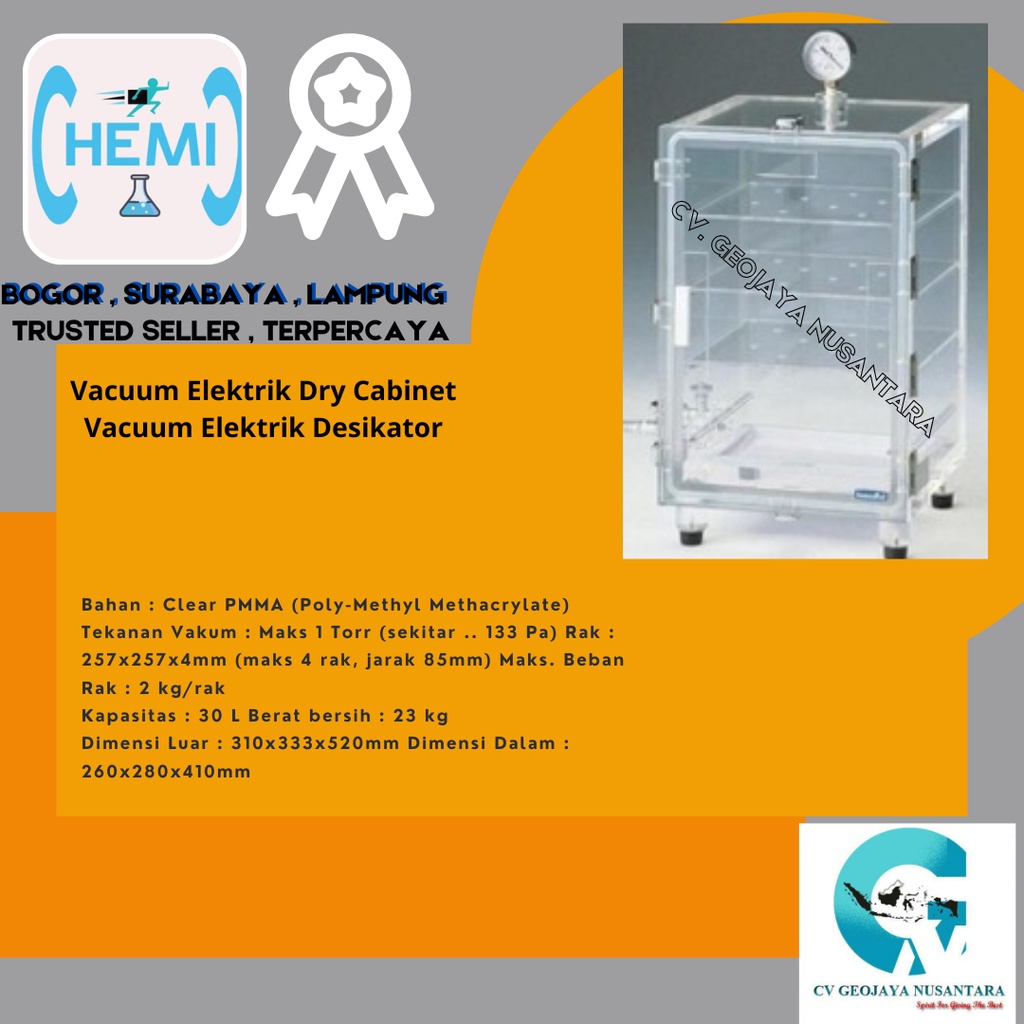 Vacuum Elektrik Dry Cabinet Vacuum Elektrik Desikator