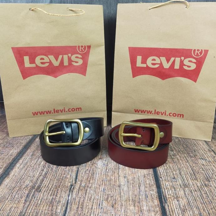 Ikat Pinggang Pria Sabuk Men Belt Levis Import Kulit Asli Termurah