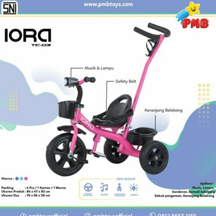Sepeda Anak Roda Tiga Pmb Iora Tc 03 #Original
