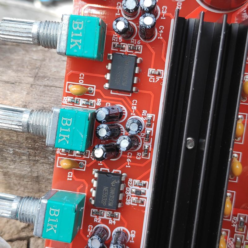 Power Amplifier 2.1 TPA3116D2 + tone Control 50Wx2 + 100W Kot power ampli subwoofer