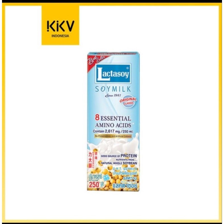 Jual Lactasoy UnSweetened Soy Milk Original Classic Susu Kedelai 250ml