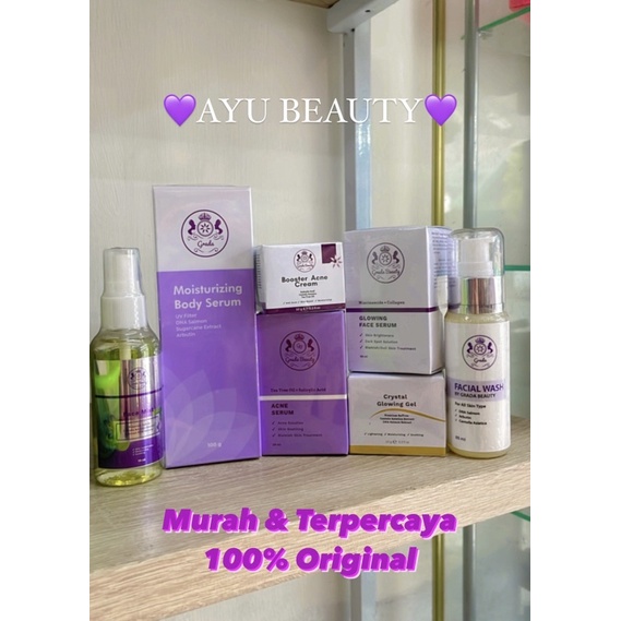 GRADA BEAUTY FACE MIST / SERUM GLOWING / SERUM ACNE / CRYSTAL GLOWING GEL