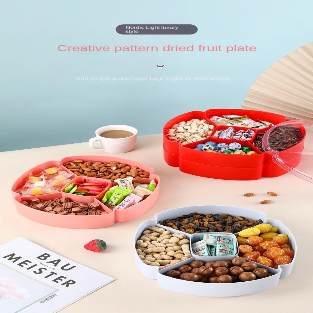 Solighter Nampan Penyimpanan Dapur Pernikahan Organizer Rak Bumbu Permen Sayur Tray Kosmetik Serba Serbi Desktop Storage Wadah Makanan Buah Candy Pan