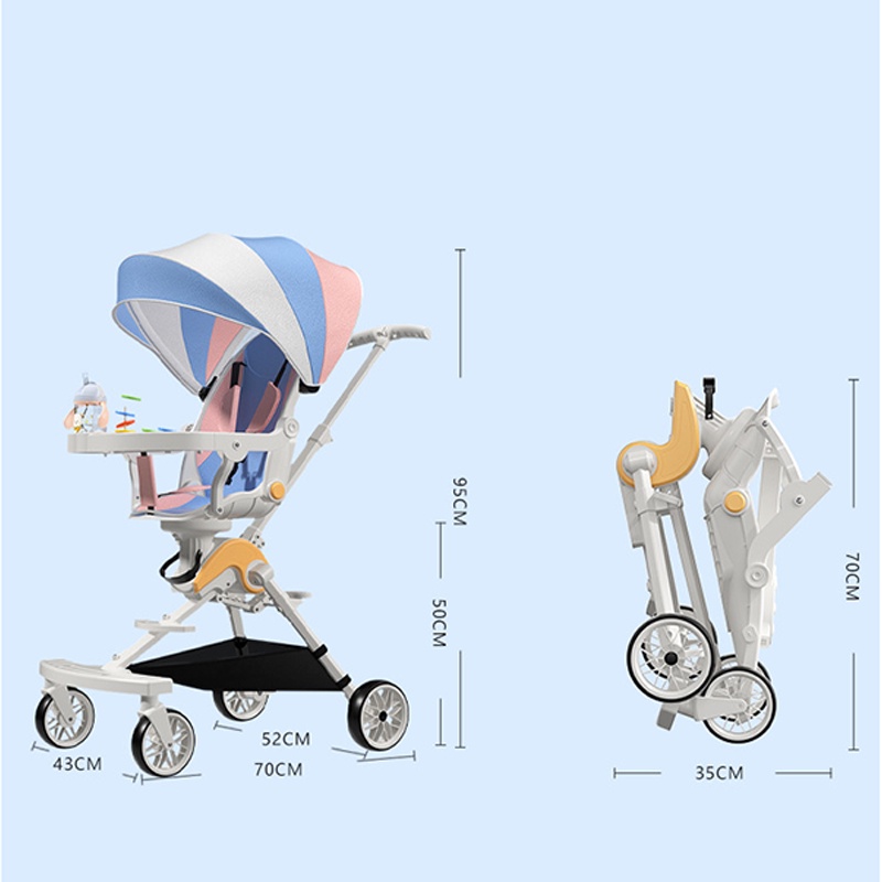 Mmflight Stroller Baby Kereta Dorong Bayi 2 Arah Traveling Lightweight Foldable